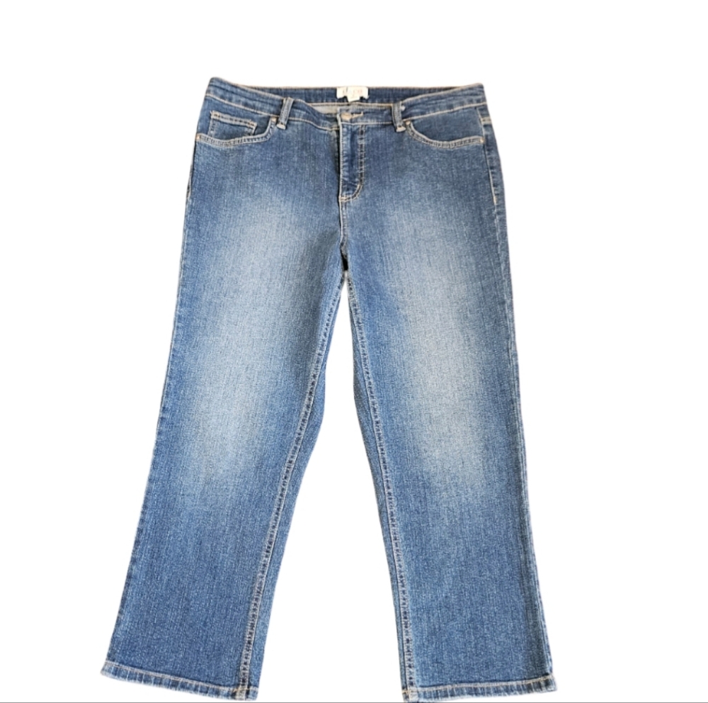 D&CO Denim & Company Womens High Rise Ankle  Jeans Size 10